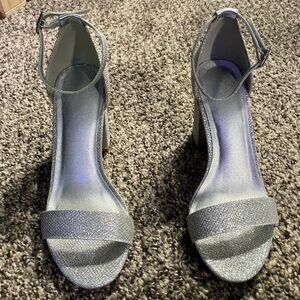 Elegant Silver Women's Heels